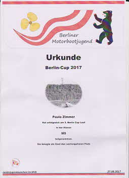 Urkunde Berlin Cup 2017